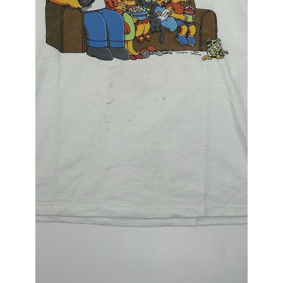 VTG The Simpsons Couch Classic Graphic White Mens T-Shirt Large 2002 Y2k TV Show - Picture 6 of 13